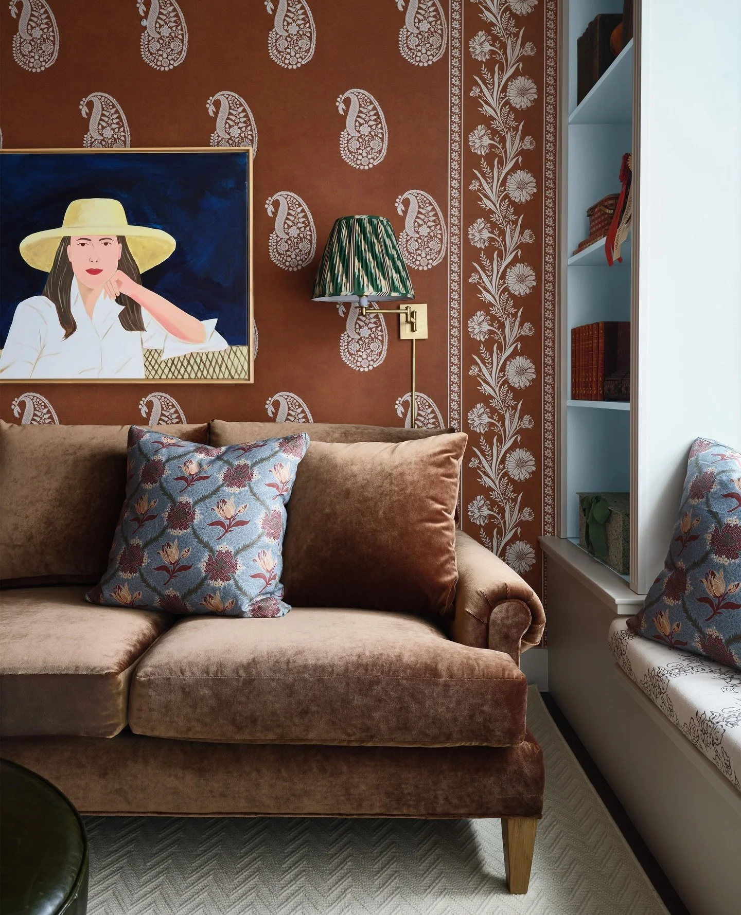 Say hello to Wyatt and Aisling by Leah O&rsquo;Connell Textiles ✨⁠
⁠
Unveiled at the Whole Home Showhouse by House Beautiful, this breathtaking room was designed by Leah O&rsquo;Connell herself, showcasing her newest wallpaper collection. Wyatt and A