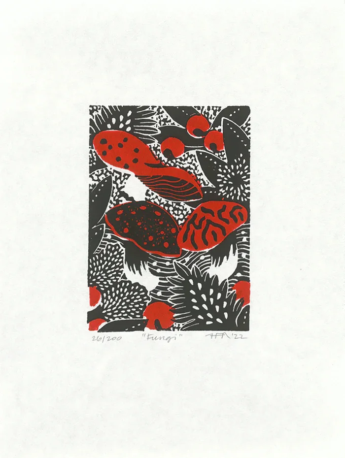 fungi red and black linocut.webp
