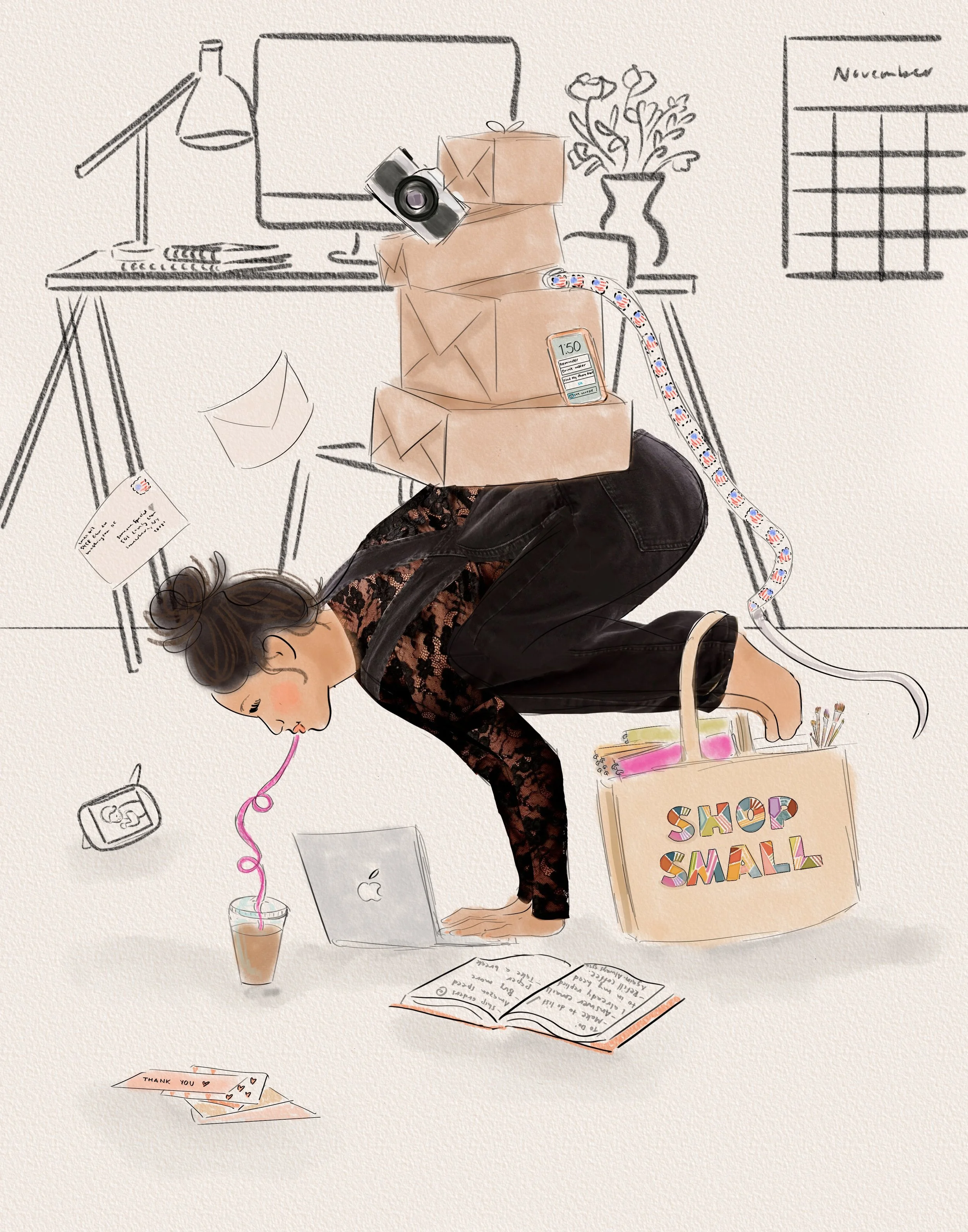 Small Business Crow's Pose