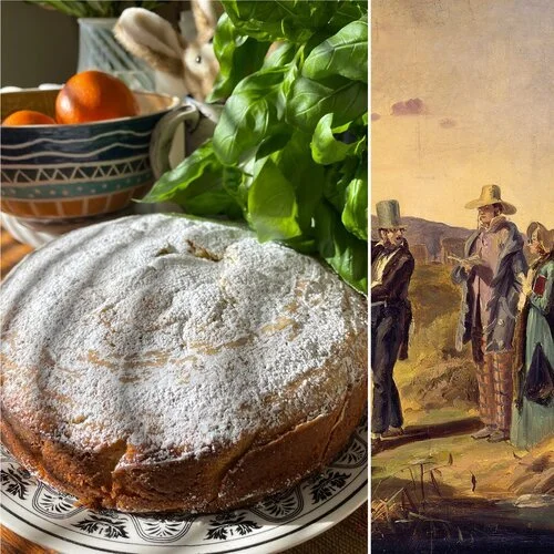 Olive Oil Cake with Basil, Hazelnut and Orange