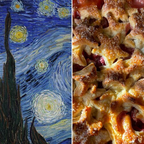 Rhubarb Pie (with a handful of raspberries)