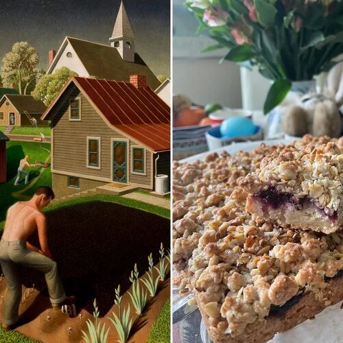 Blueberry Jam Streusel Squares