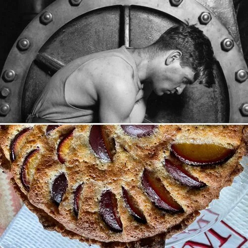 Dark Plum and Hazelnut Tart