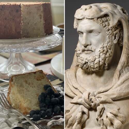 White Chocolate and Toasted Almond Angel Food Cake