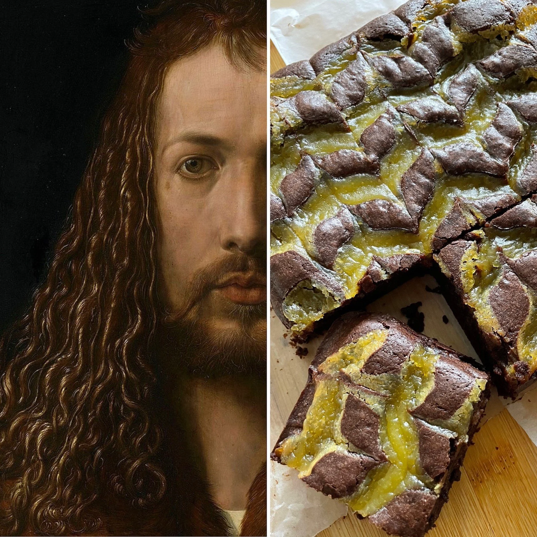 Dark Chocolate and Lemon Curd Brownies