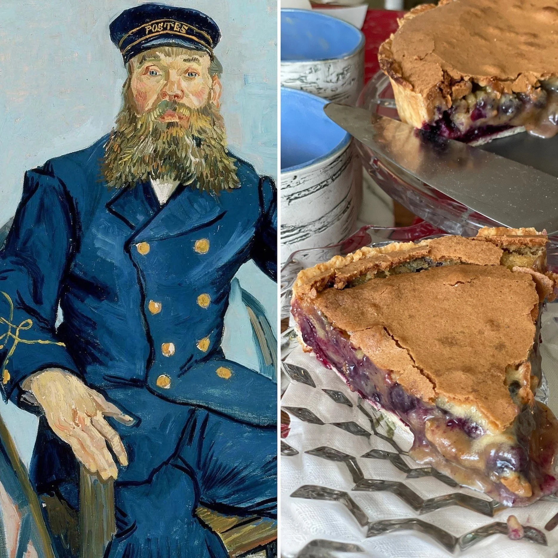 Blueberries in Browned Butter Tart