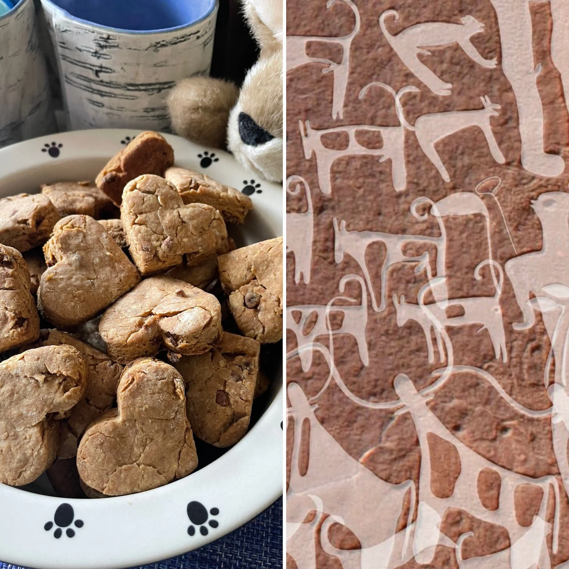 Peanut Butter and Banana Dog Biscuits
