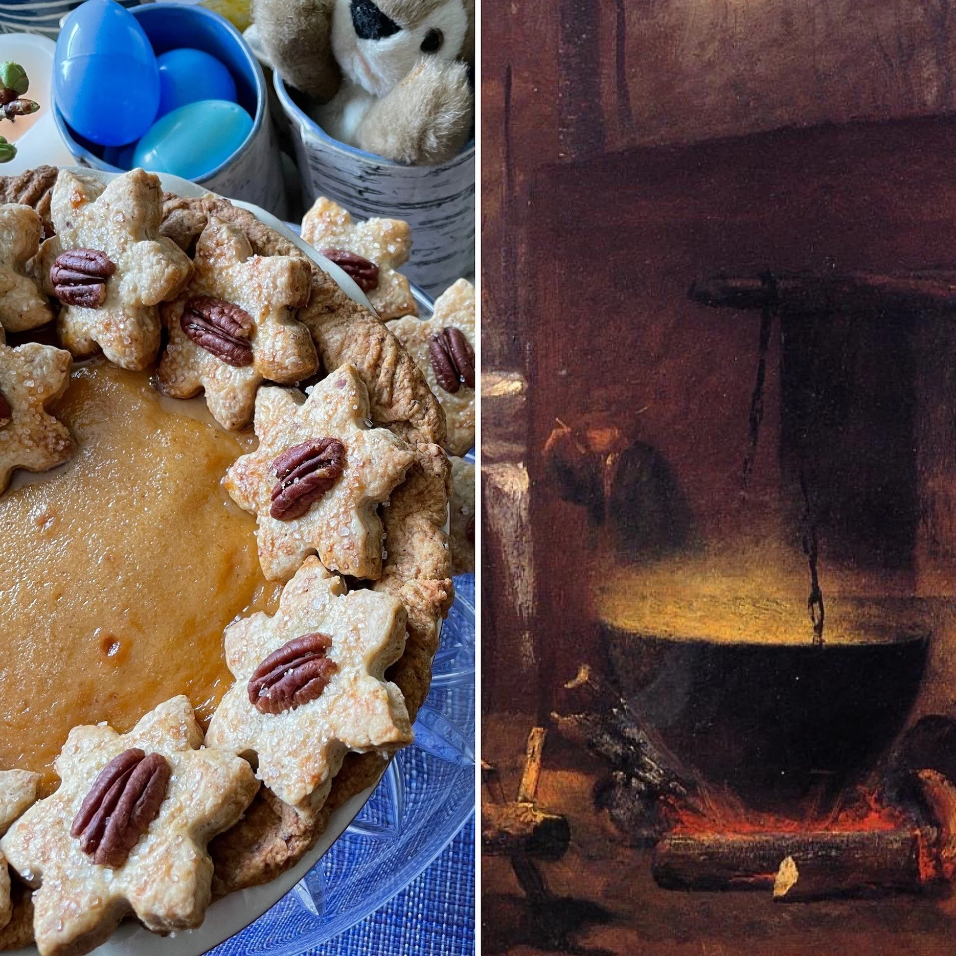 Maple Buttermilk Custard Pie with a Pecan Shortbread Crust