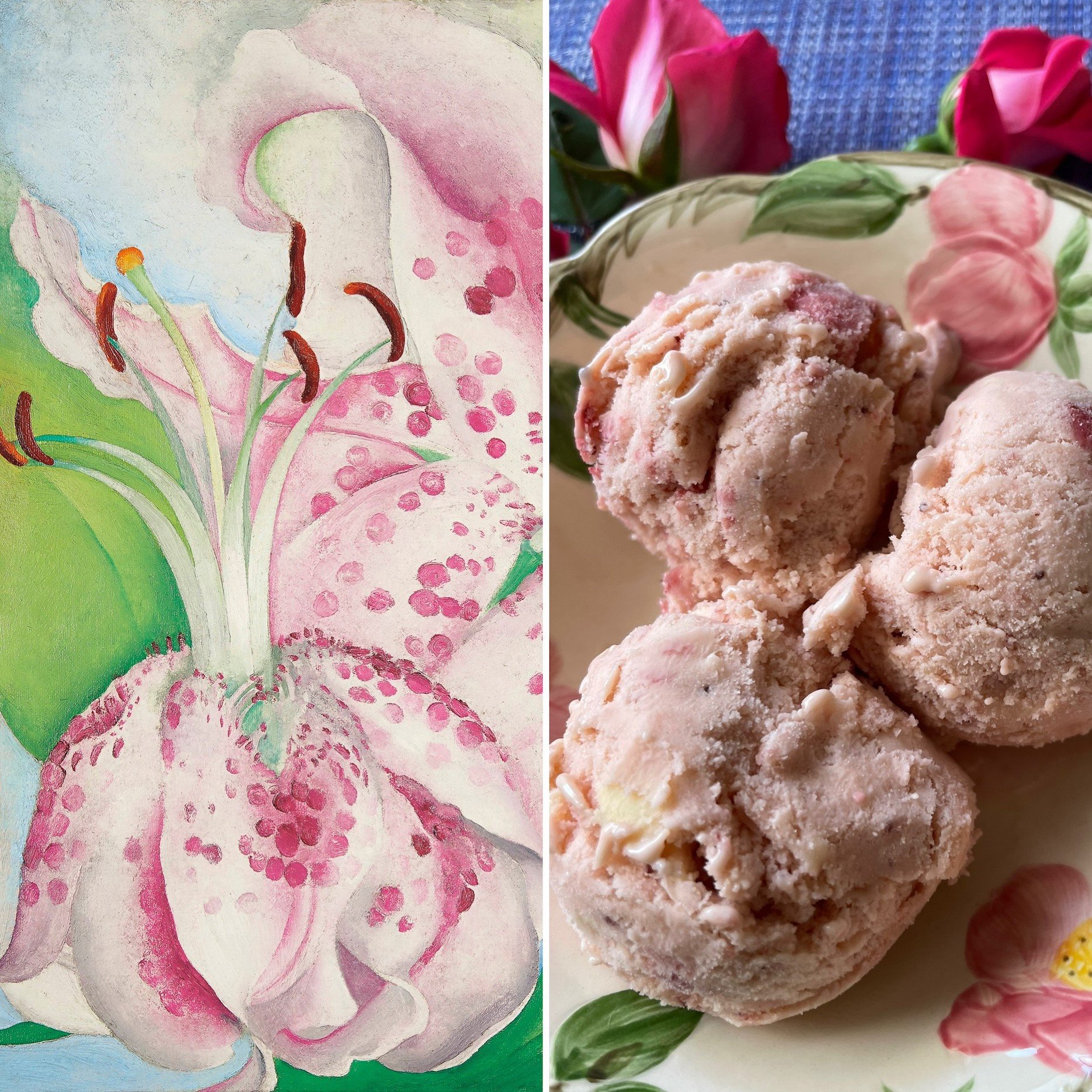 Roasted Strawberry Buttermilk Ice Cream