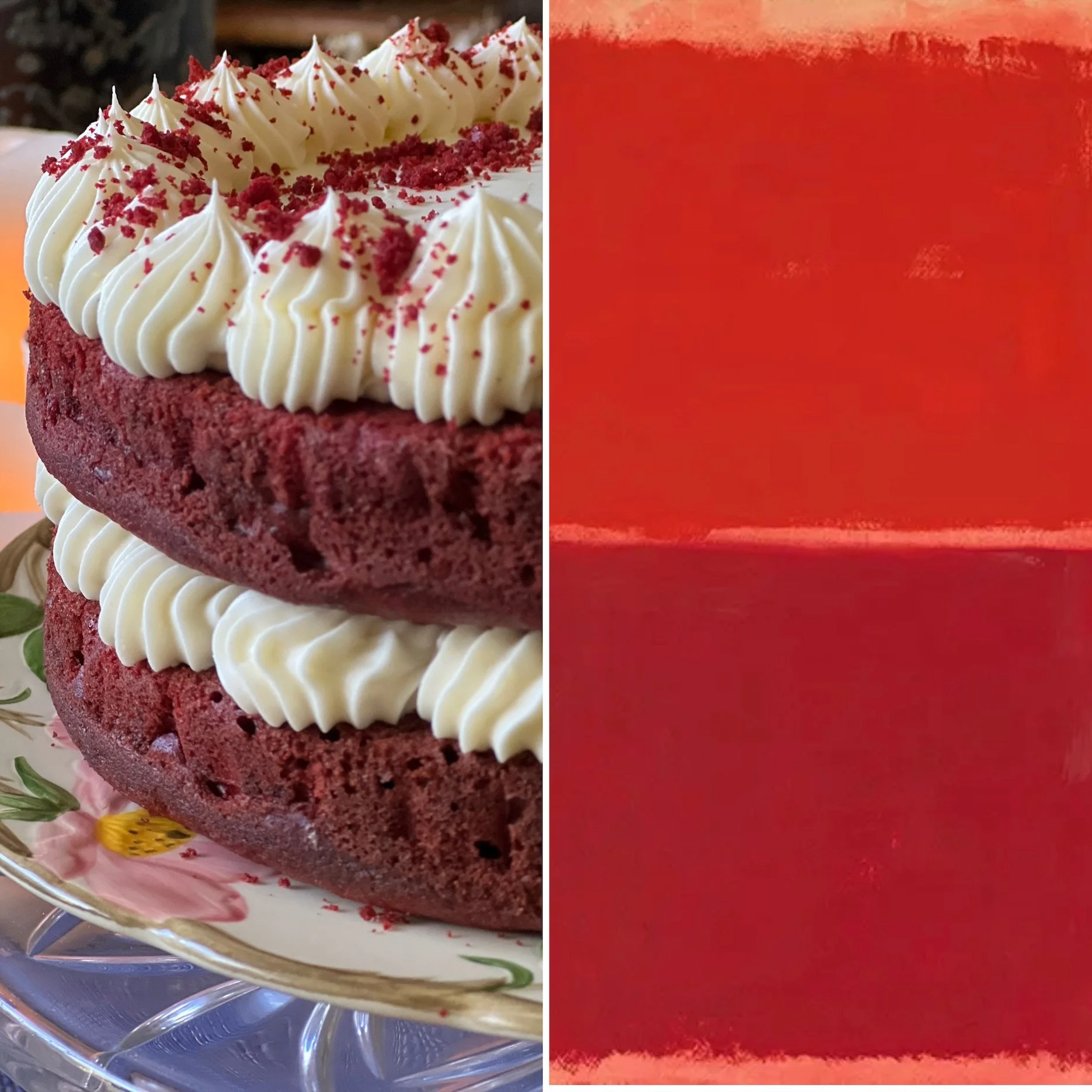 Rothko Red Velvet Cake