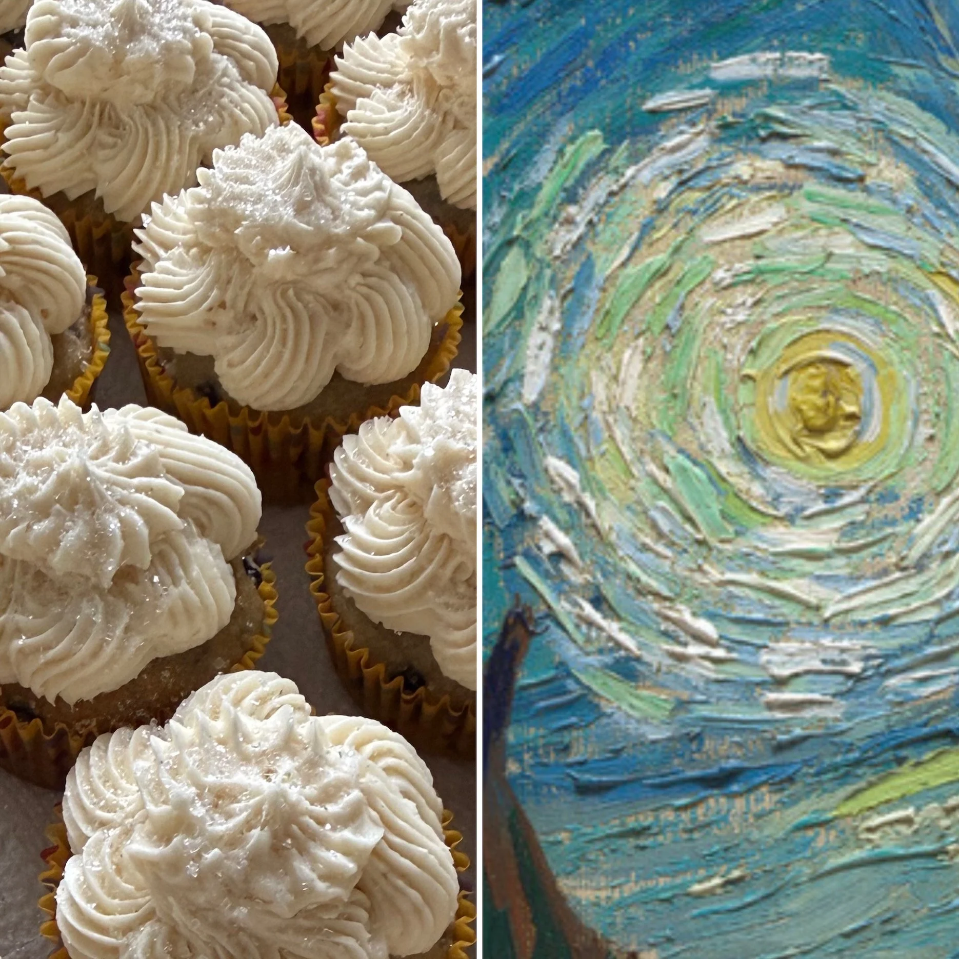 Professor Butter Beard’s Roasted Banana, Honey and Blueberry Cupcakes