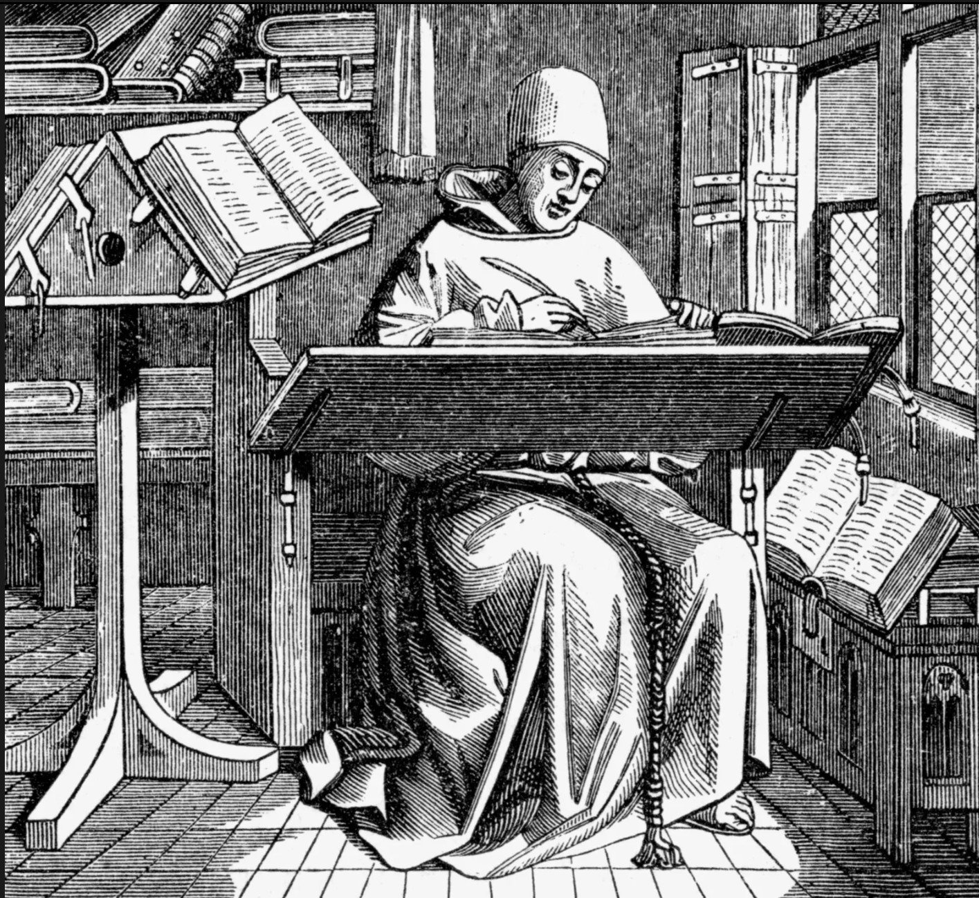 Professor Butter Beard and the Medieval Scriptorium