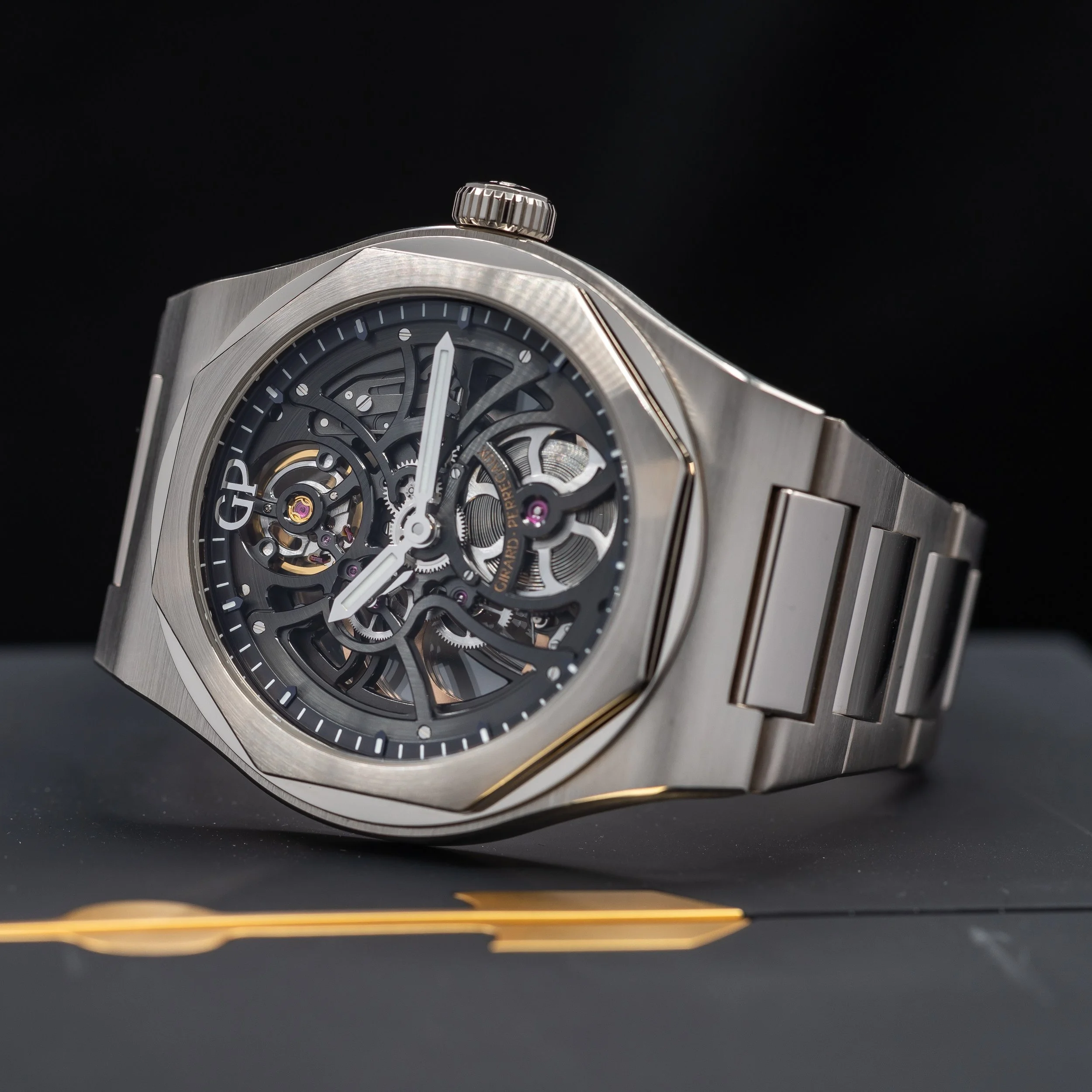 Girard Perregaux Laureato Openwork, Solid White Gold