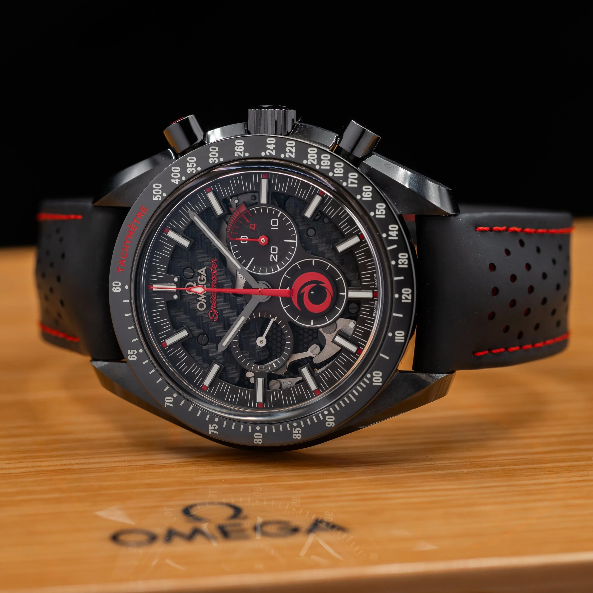 Omega Speedmaster Dark Side of the Moon Alinghi Carbon Skeleton