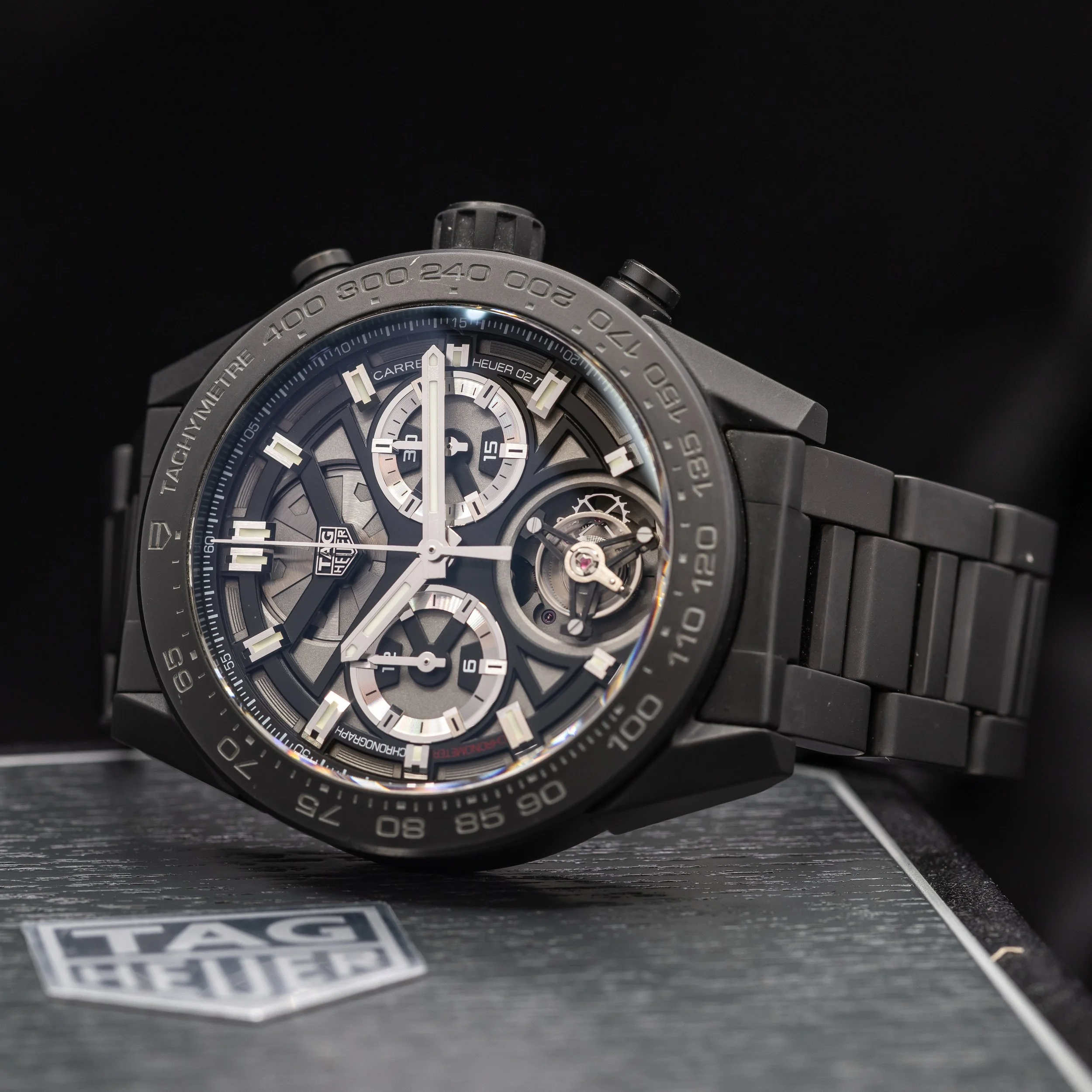 Tag Heuer Carrera Tourbillon Skeleton in Black Ceramic