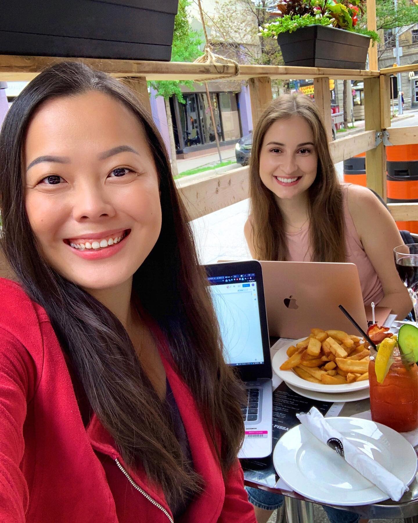 After weeks of virtual development meetings, @karriekwong &amp; @val_lalonde finally had an in-person session for our newest YDP project - a series that&rsquo;s finally (maybe) got a working title! The best part? Improv scene work to dive further int