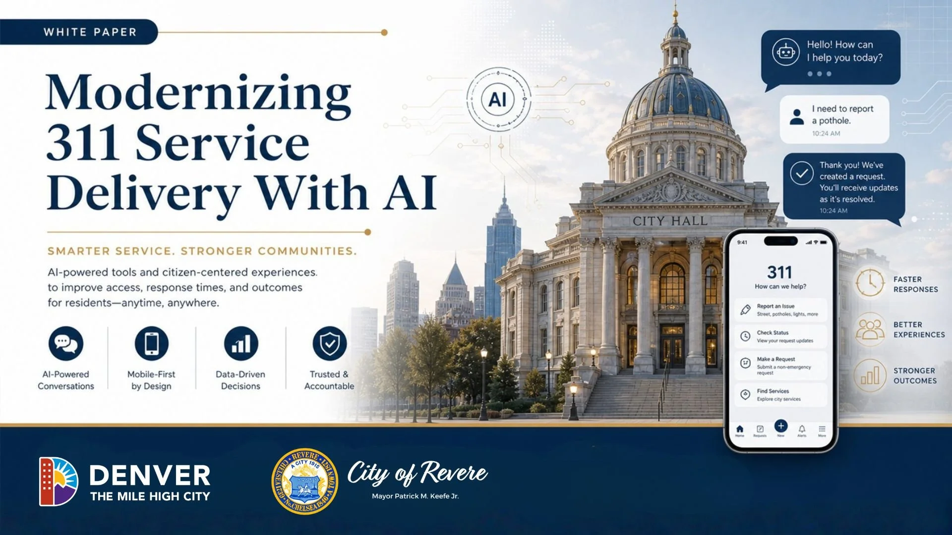 Modernizing 311 Service Delivery With AI: Lessons From the City and County of Denver and the City of Revere