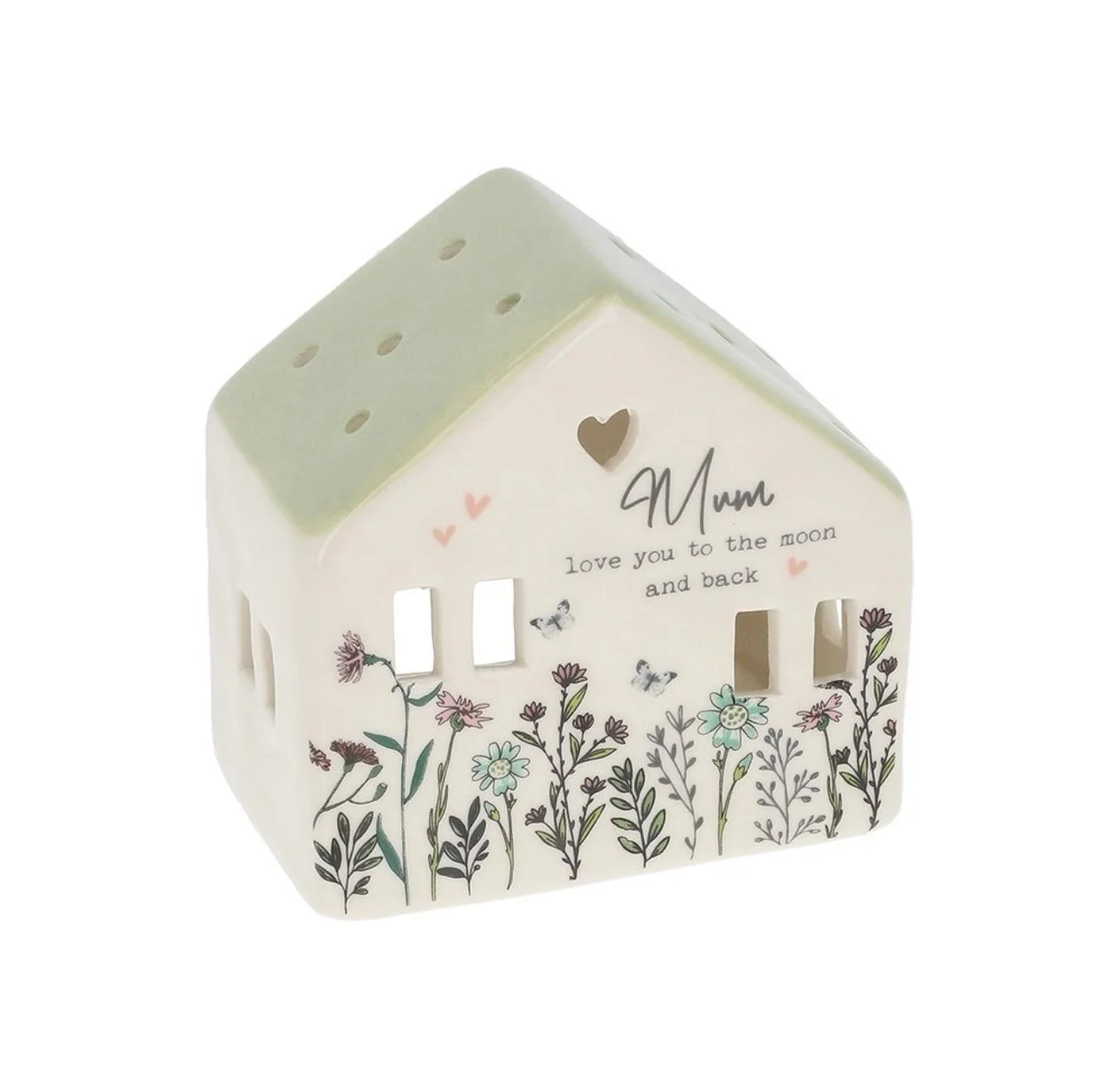 Porcelain Tea Light Holder - Mum