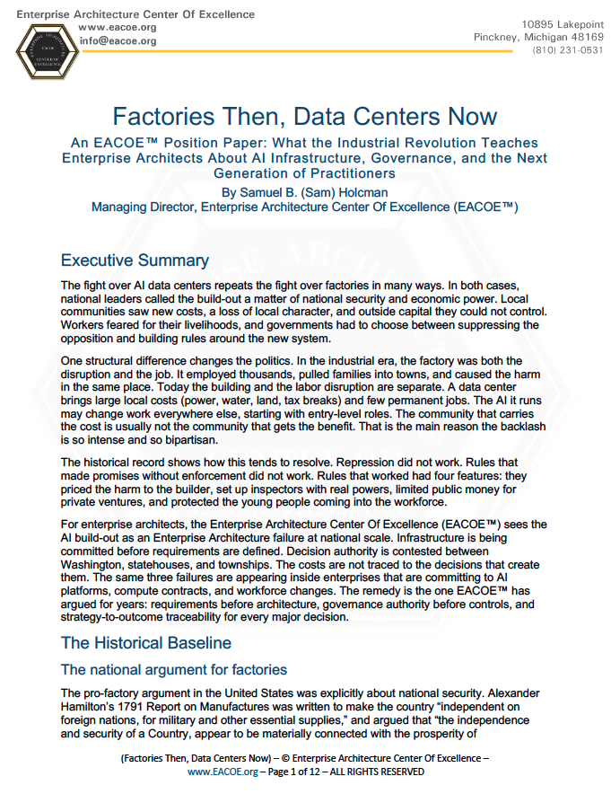 Factories Then, Data Centers Now