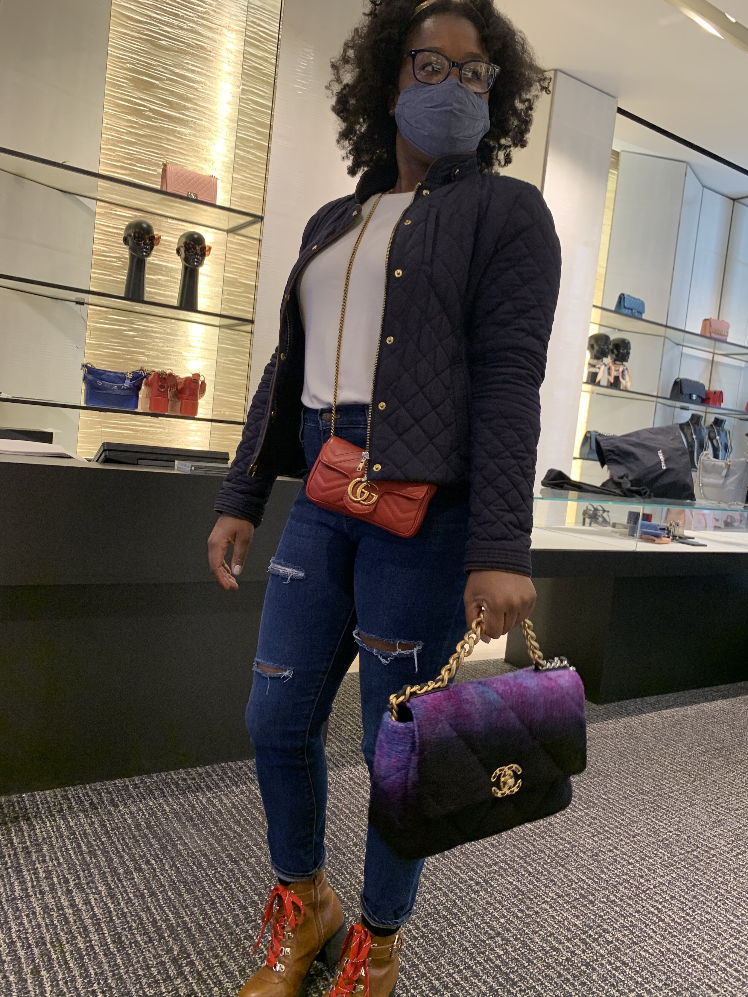 Chanel - Multicolor Tweed Boy Bag Medium