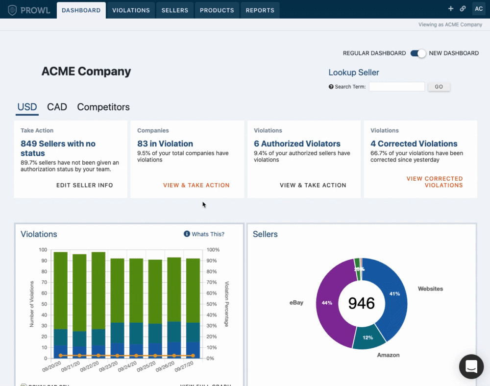 New Dashboard Design