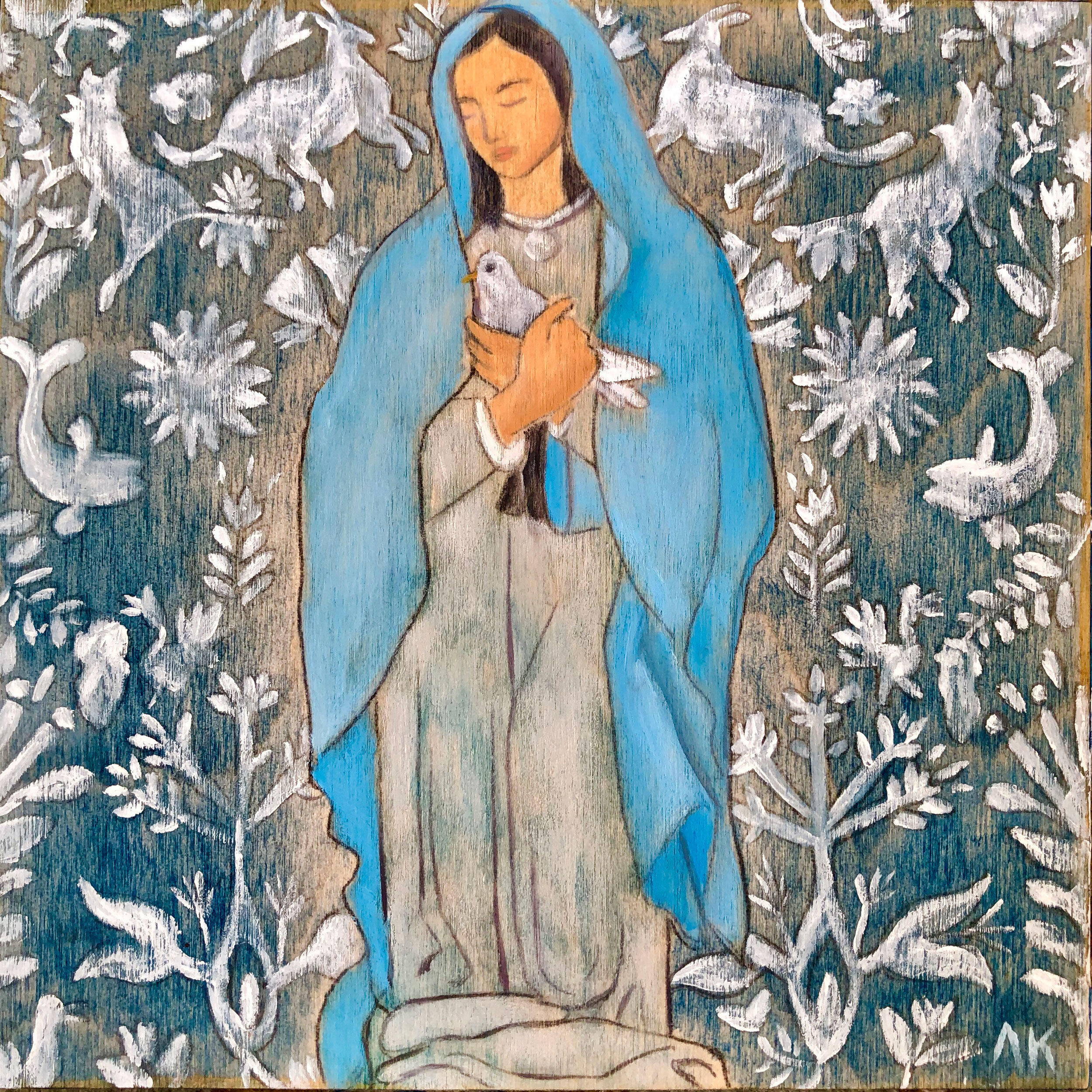 Our Lady of Peace Oil on board, 6w x 6h, 2020 Sold