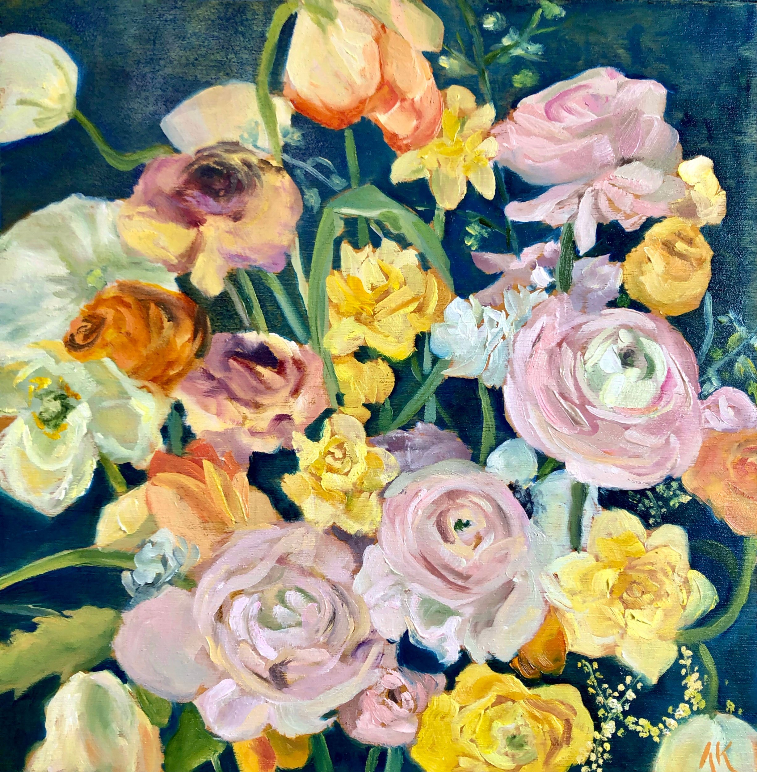 Viriditas Oil on panel, 10w x 10h, 2022 Sold