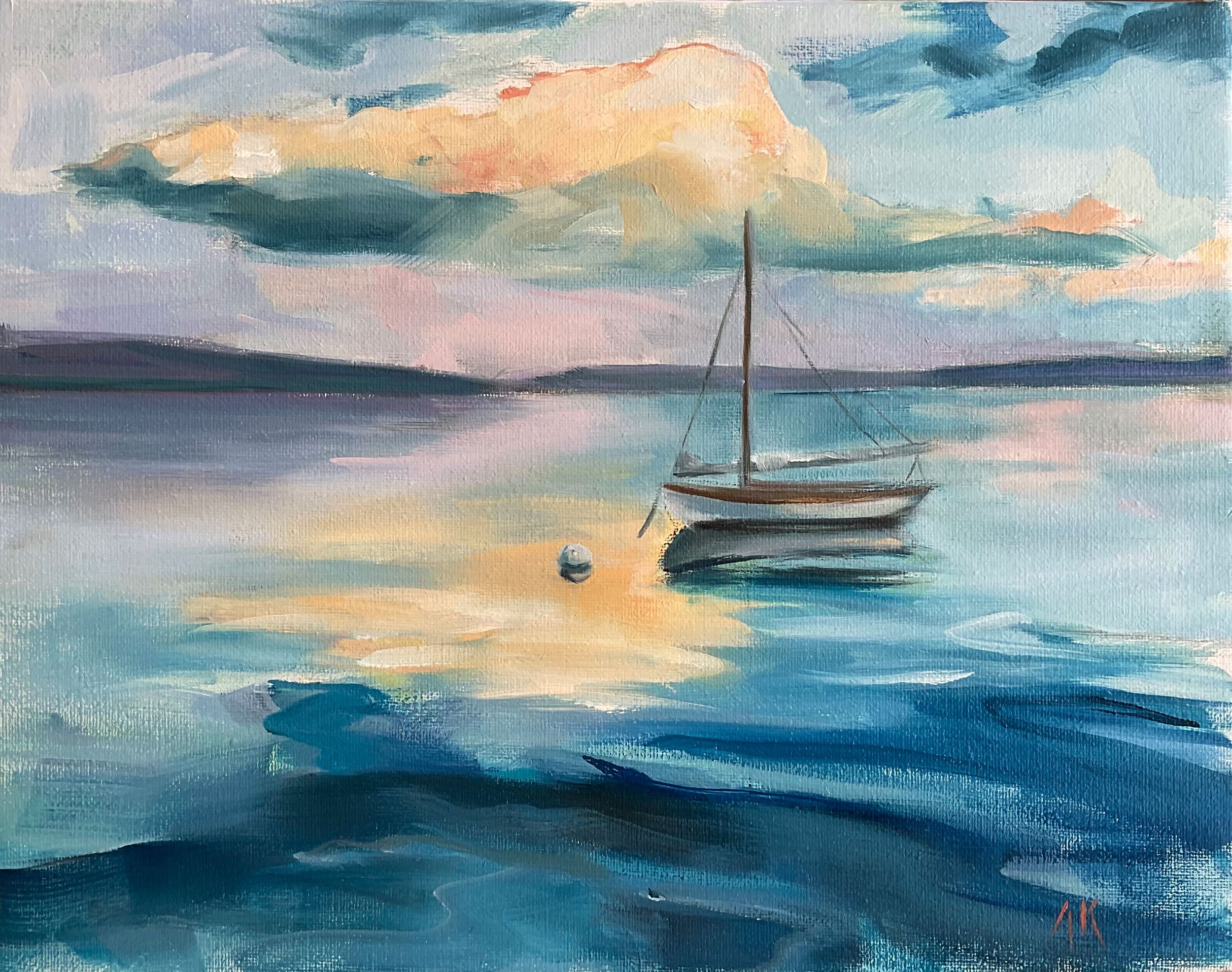 A Maine Evening Oil on Canvas, 14w x 11h, 2022 Sold