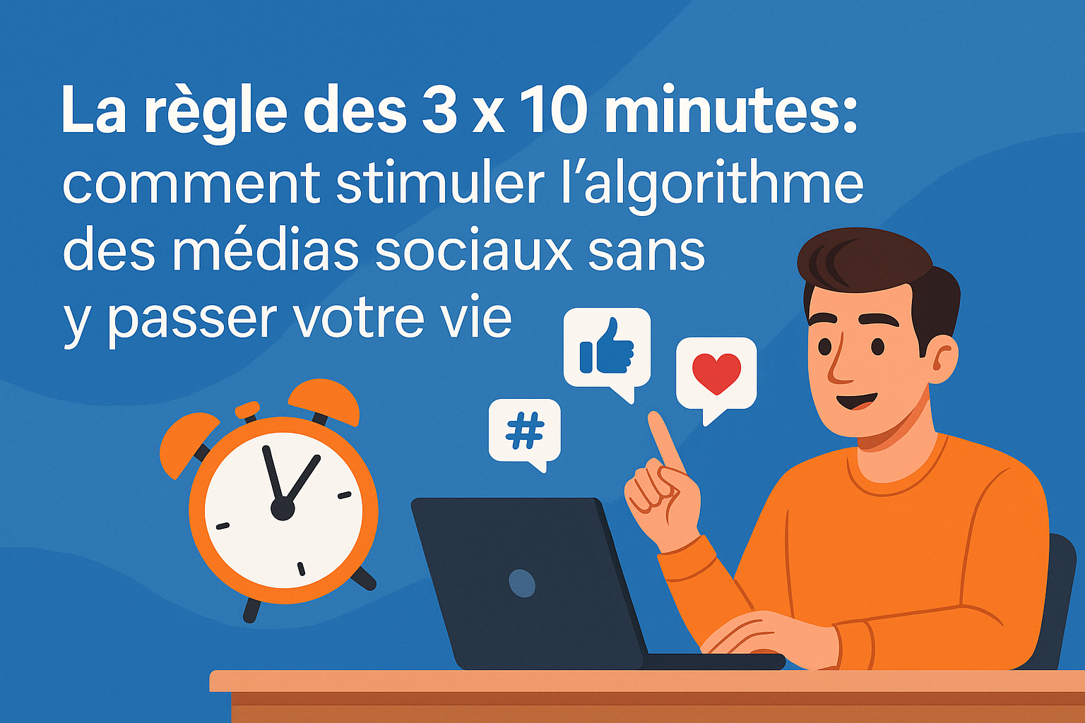 La règle des 3 x 10 minutes : comment stimuler l'algorithme des médias sociaux sans y passer votre vie