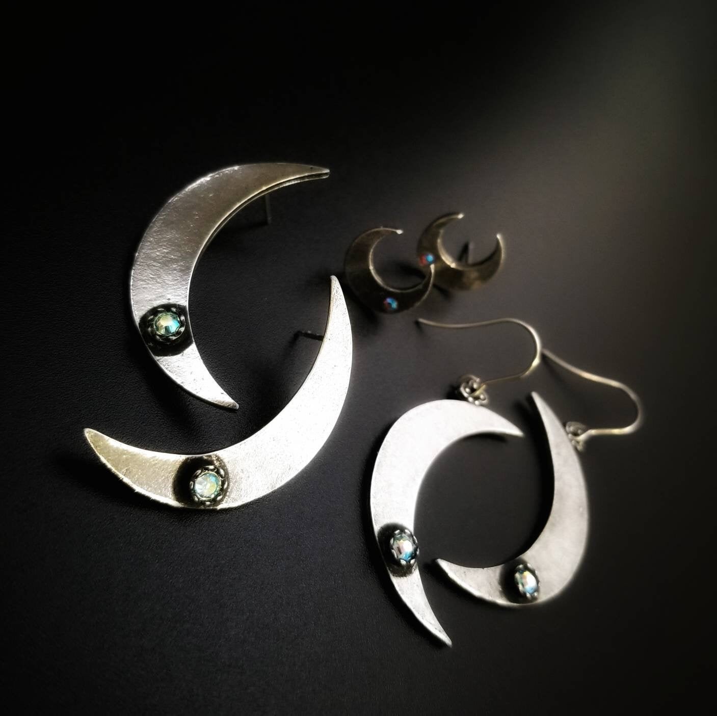 Celestial Moon Stud Earrings – Carrie Elizabeth