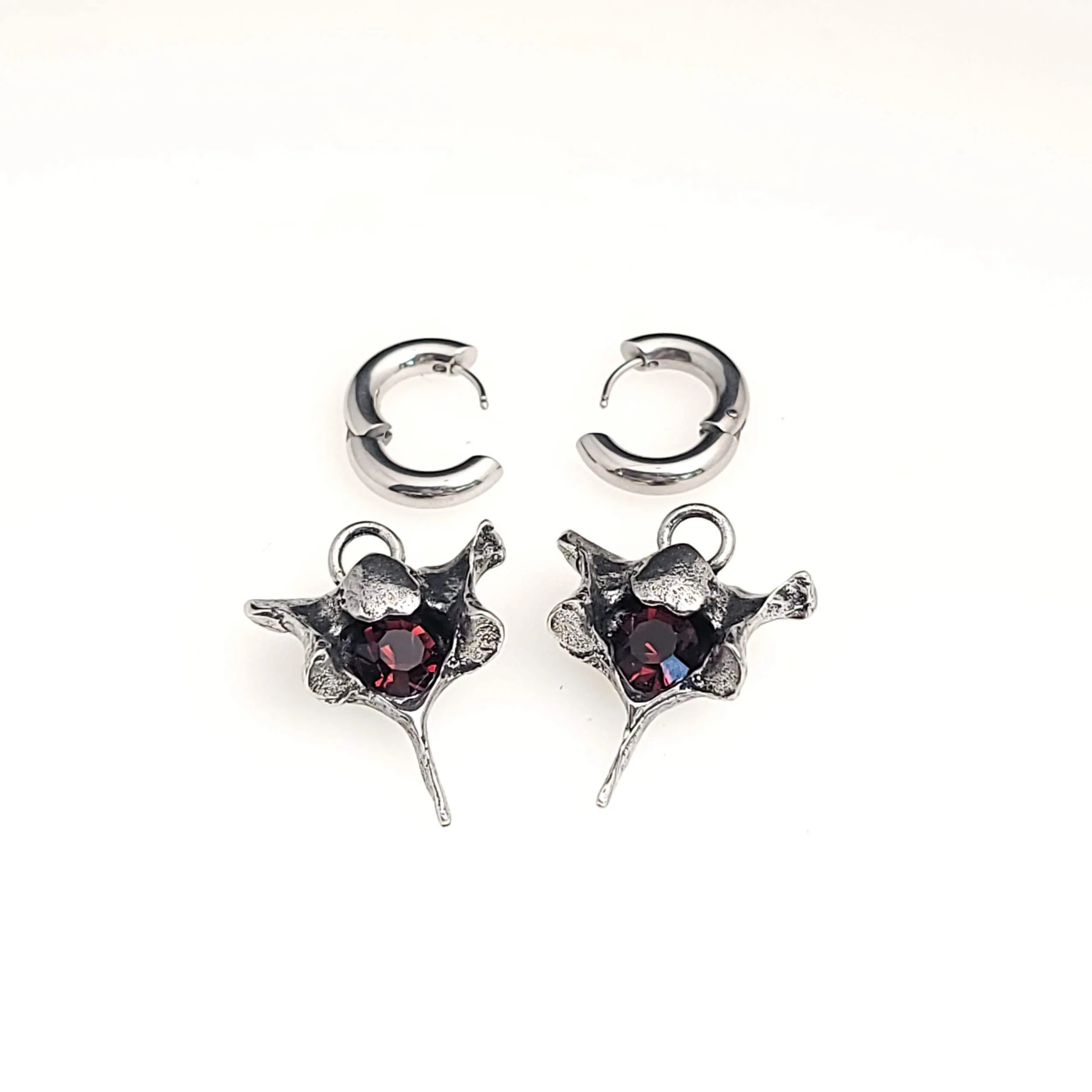 Fox Vertebrae Huggie Hoops
