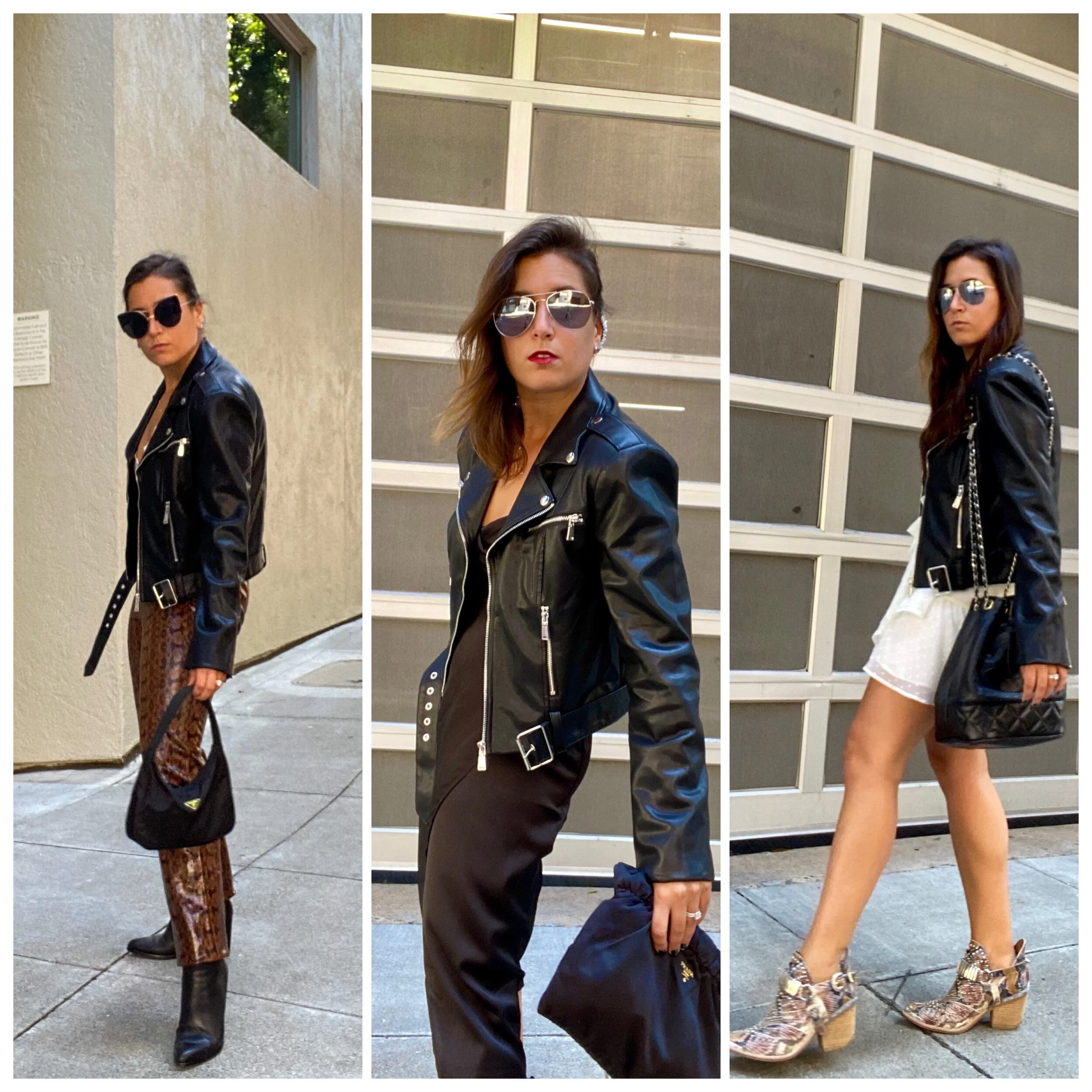 One Faux Leather Jacket, Three Ways