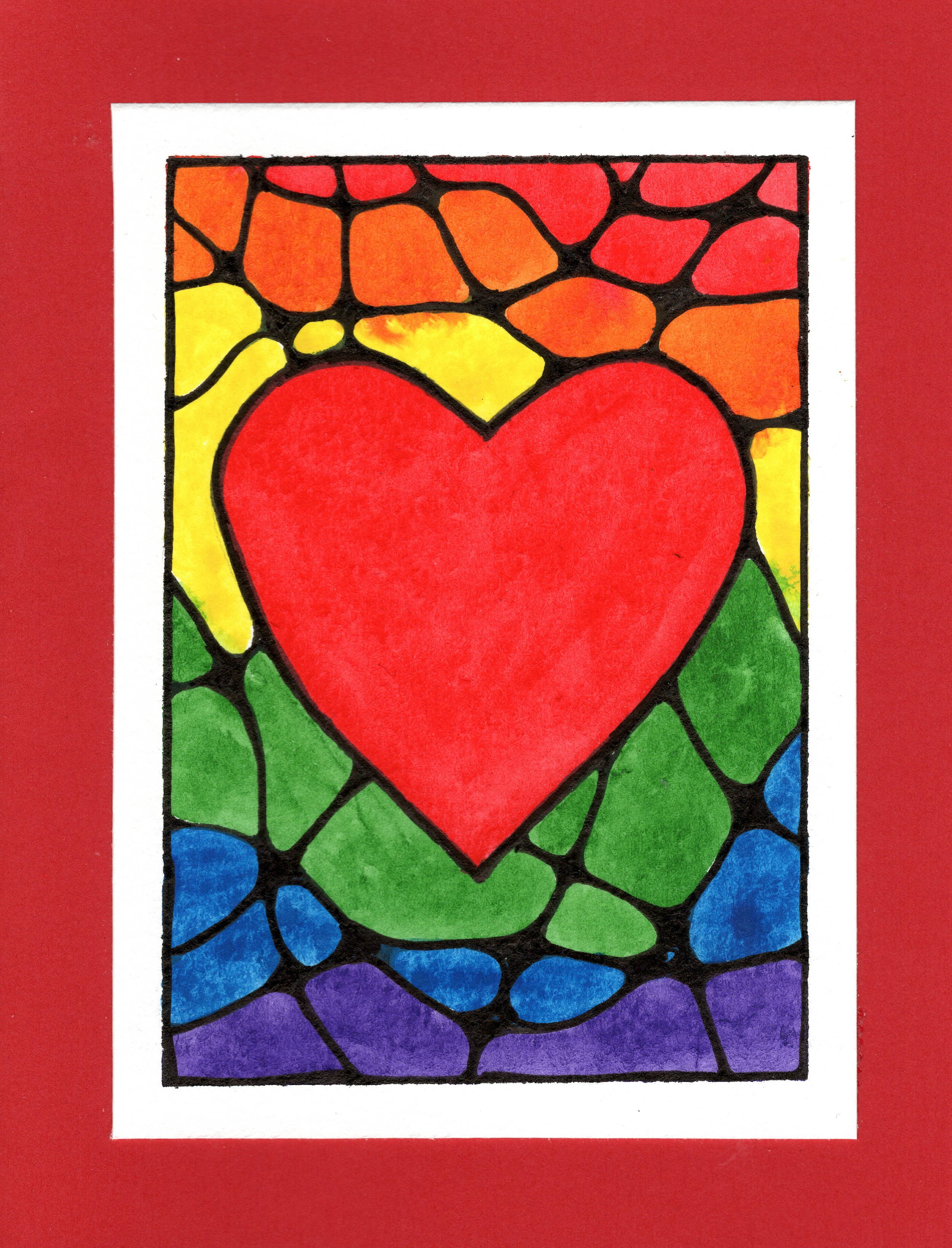 Red heart on rainbow stained glass.jpg
