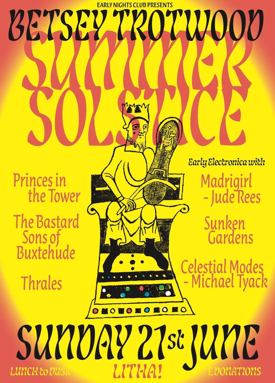 Summer Solstice w. Princes In The Tower + The Bastard Sons Of Buxtehude + more
