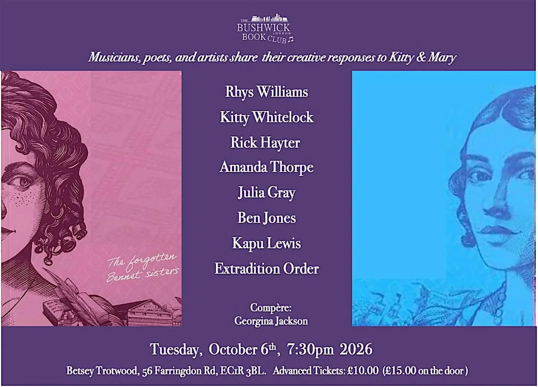 Bushwick Bookclub: London — Kitty & Mary Revue