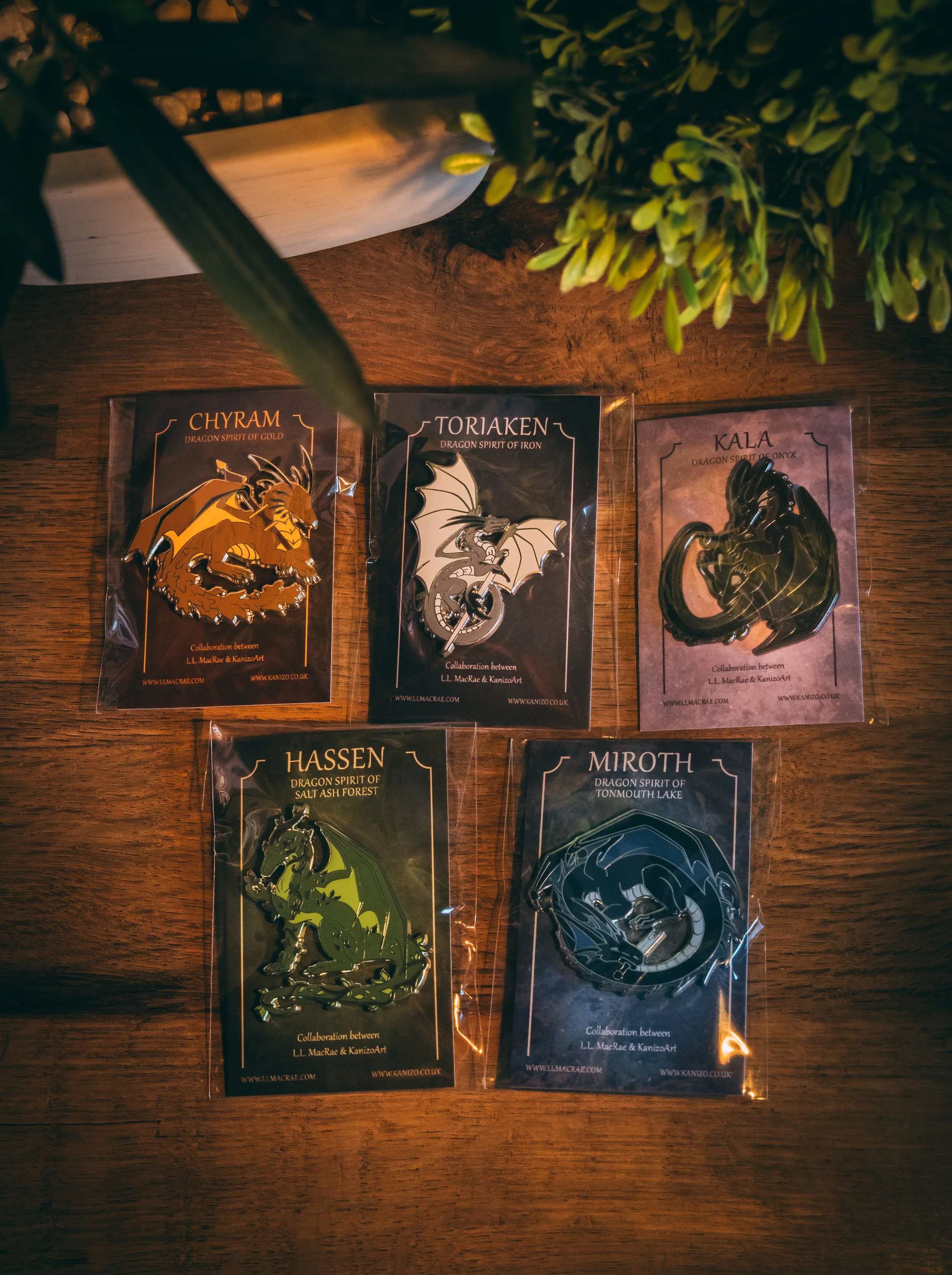 Pocket Dragon Pins - Set of 5 Dragon Spirits