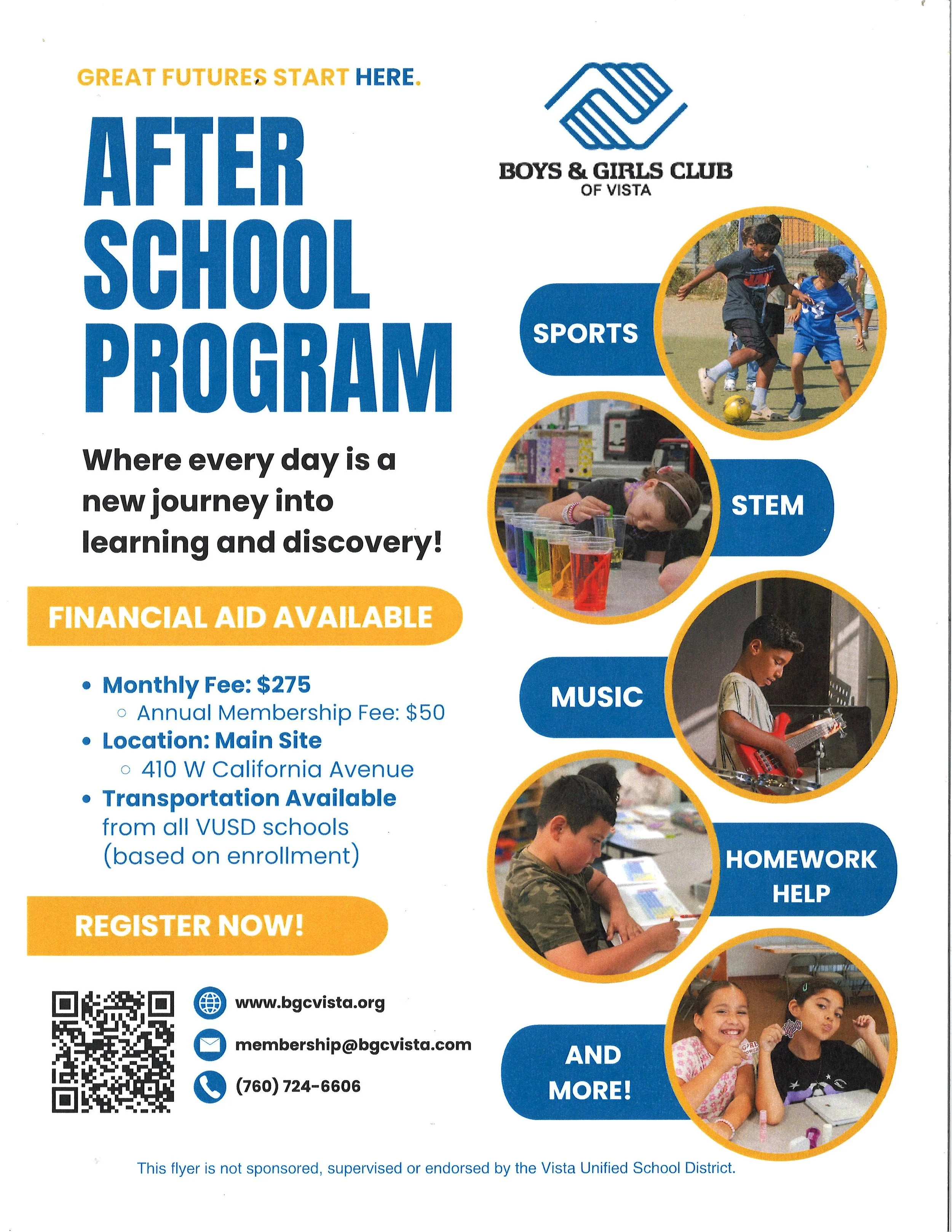 Afterschool & Summer Programs — Boys and Girls Club Vista CA