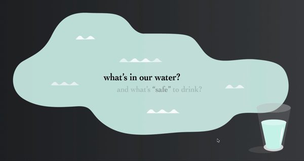 Overview of the final scrollytelling component of project site