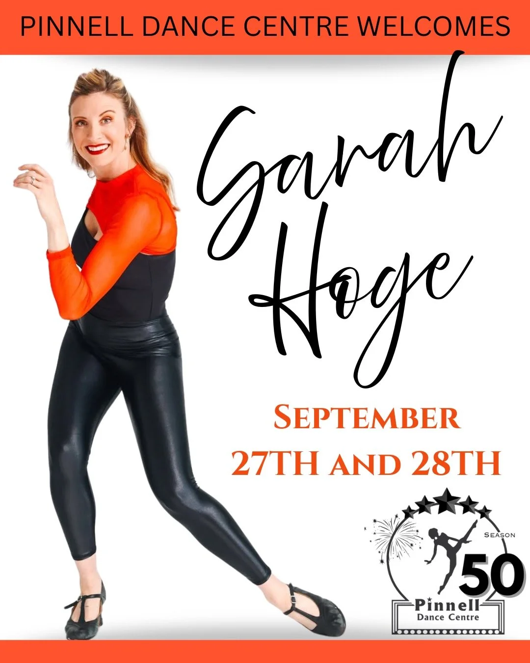 We are beyond excited to welcome back Pinnell Dance Centre alumni Sarah Hoge to teach our students!
Sarah&rsquo;s incredible professional career includes performing as a Radio City Rockette for many seasons, as well as appearances on:
🎥 Saturday Nig