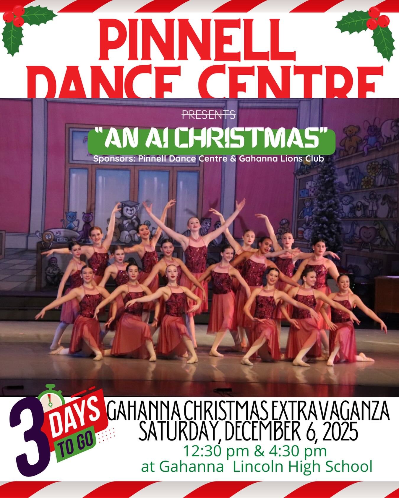 Saturday, come soon?!? Only 3 more days until the last Christmas Show on the Gahanna Lincoln High School&rsquo;s current stage!