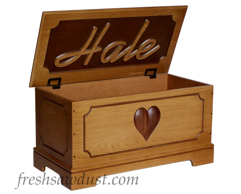 Memory Box with Walnut Heart Accent