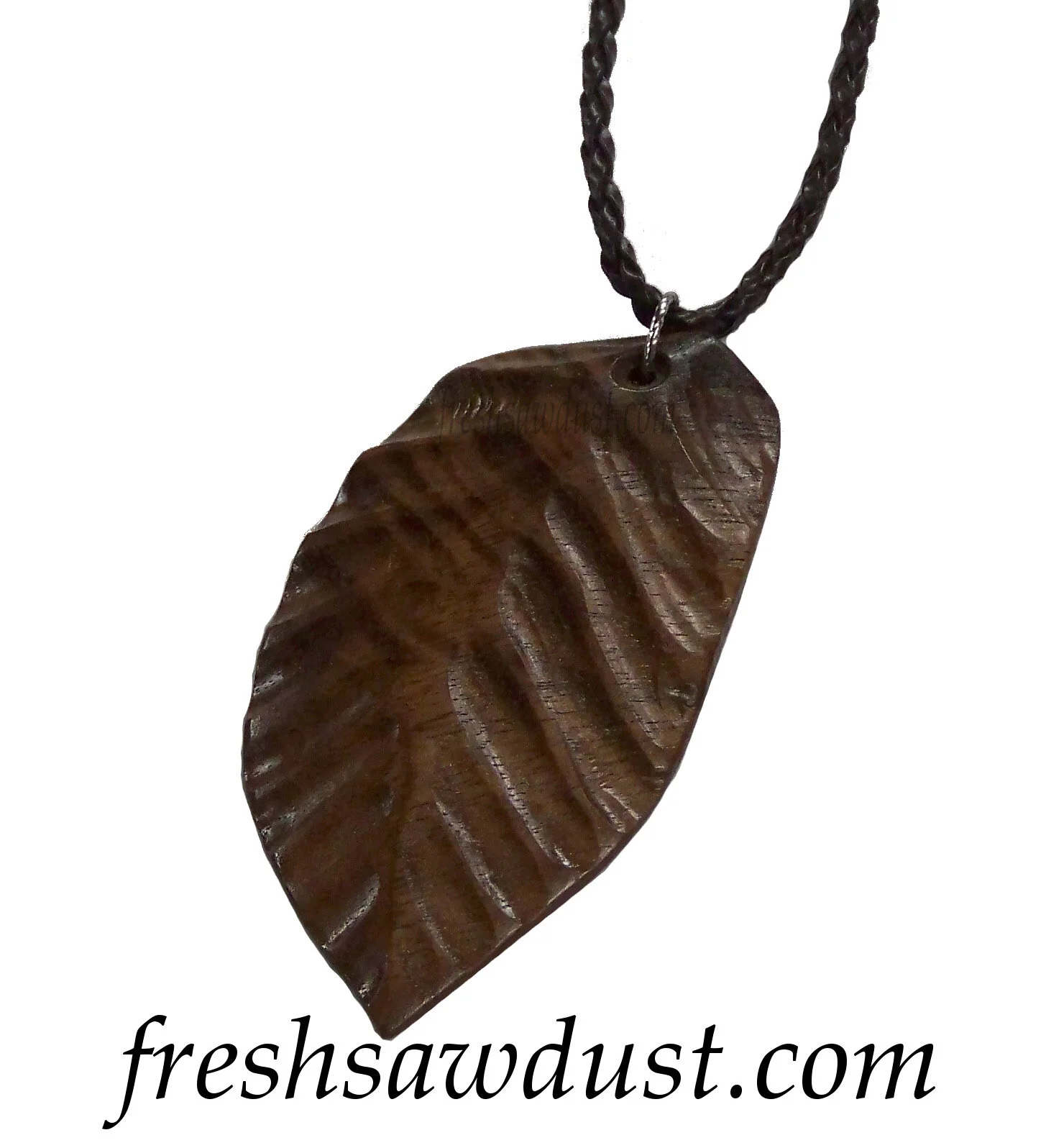 Leaf Pendant in Walnut