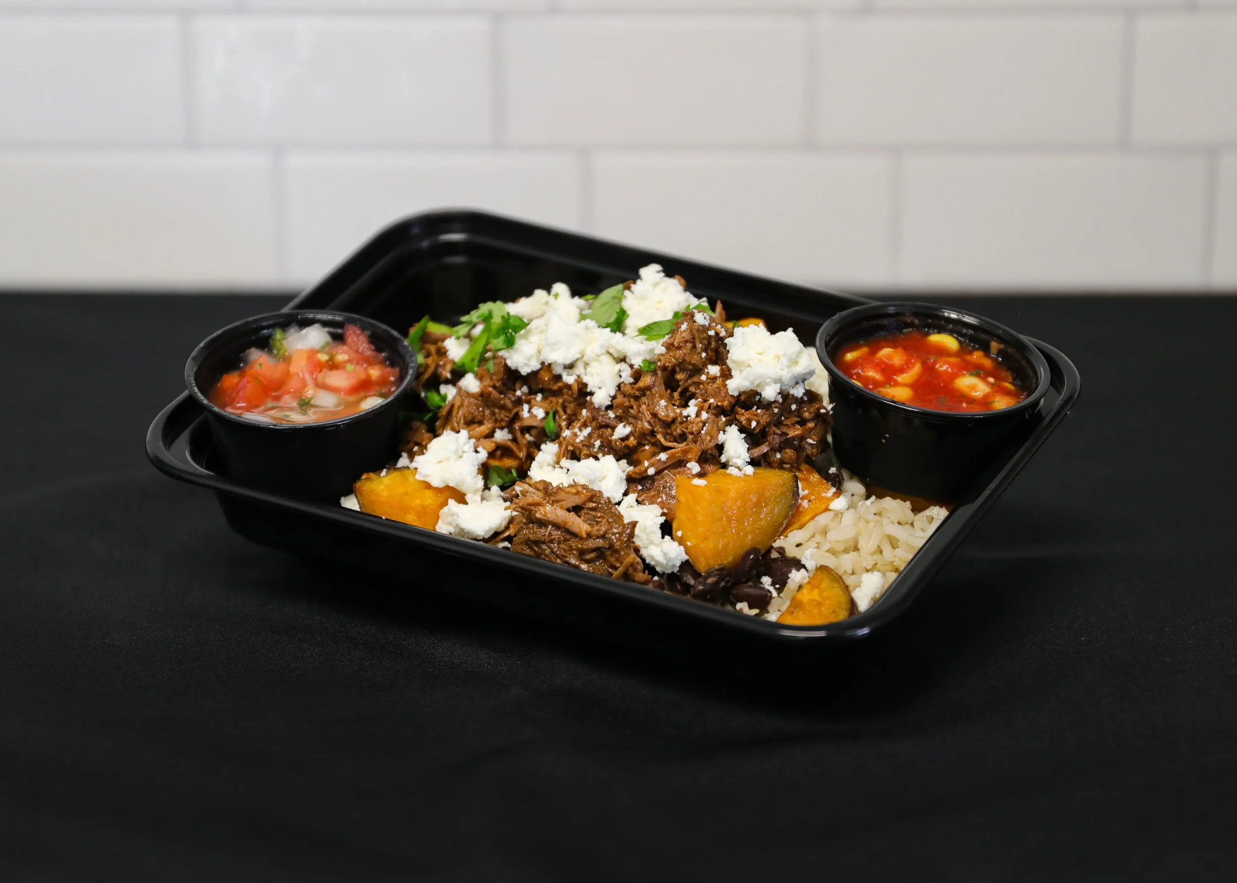 Beef Barbacoa Bowl w/ Brown Rice & Sweet Potatoes