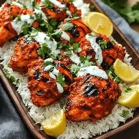 Tandoori Chicken with Biriyani Rice & Mint Chutney