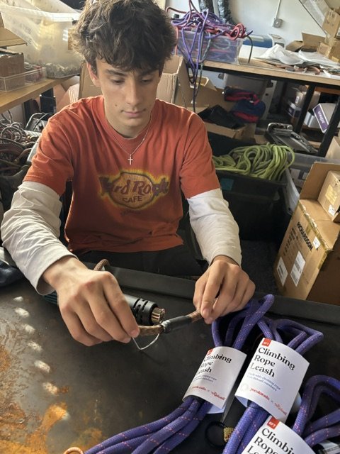 finishing the leash
