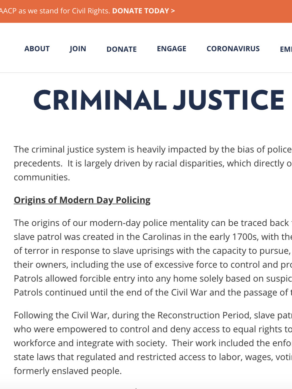 Criminal Justice Fact Sheet