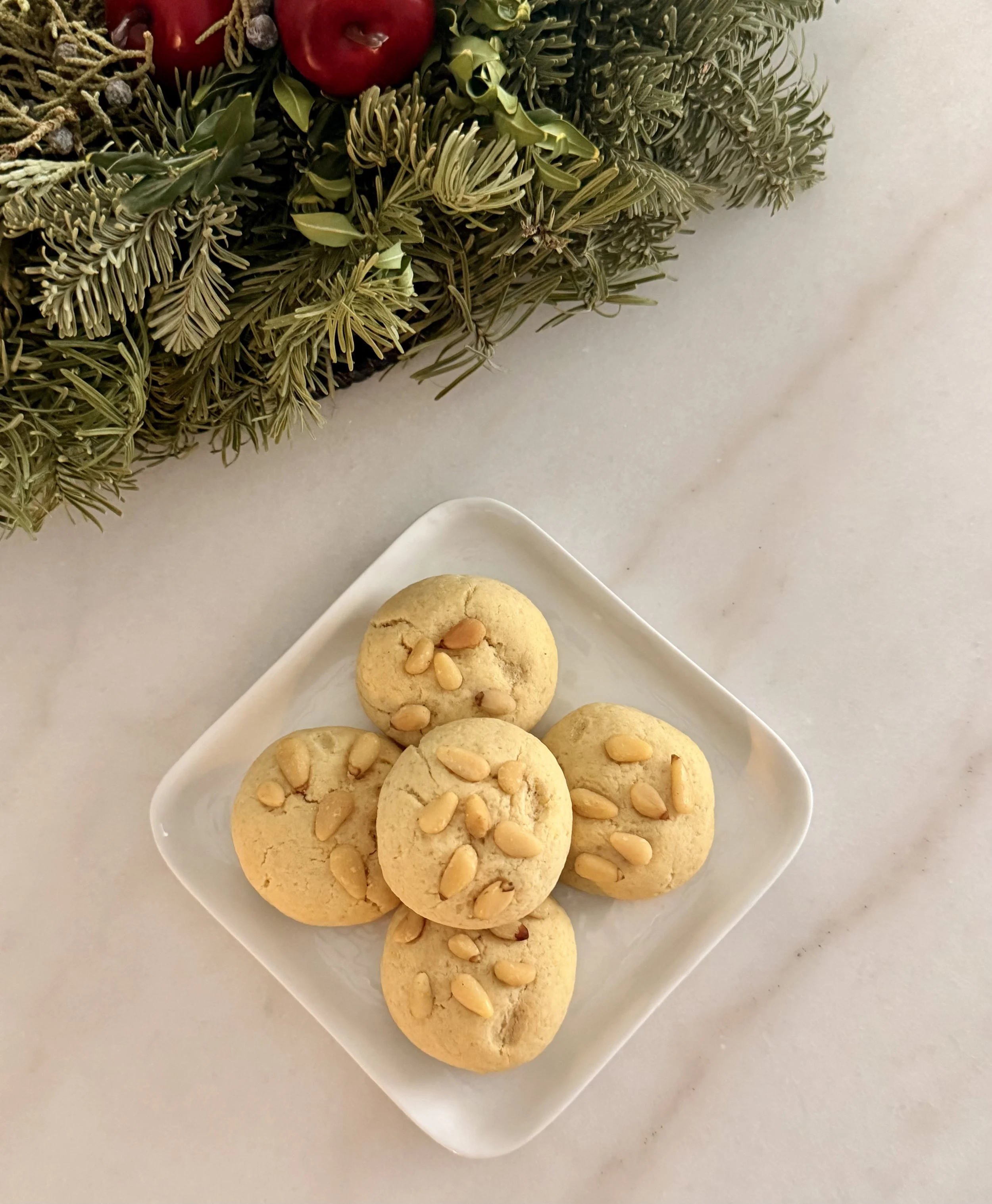 Olive Oil &amp; Lemon Pine Nut Cookies