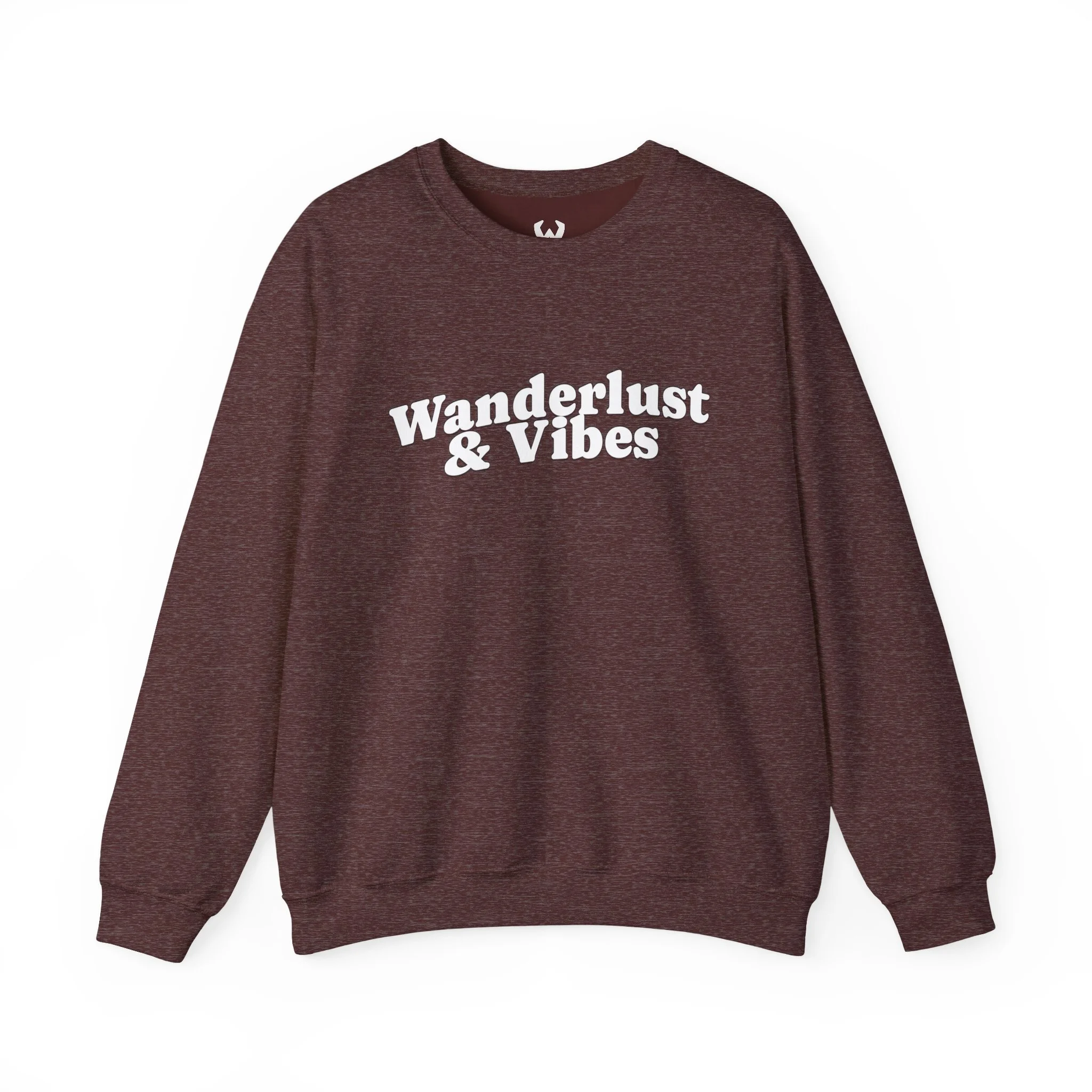 Wanderlust & Vibes Printed Crewneck Sweatshirt