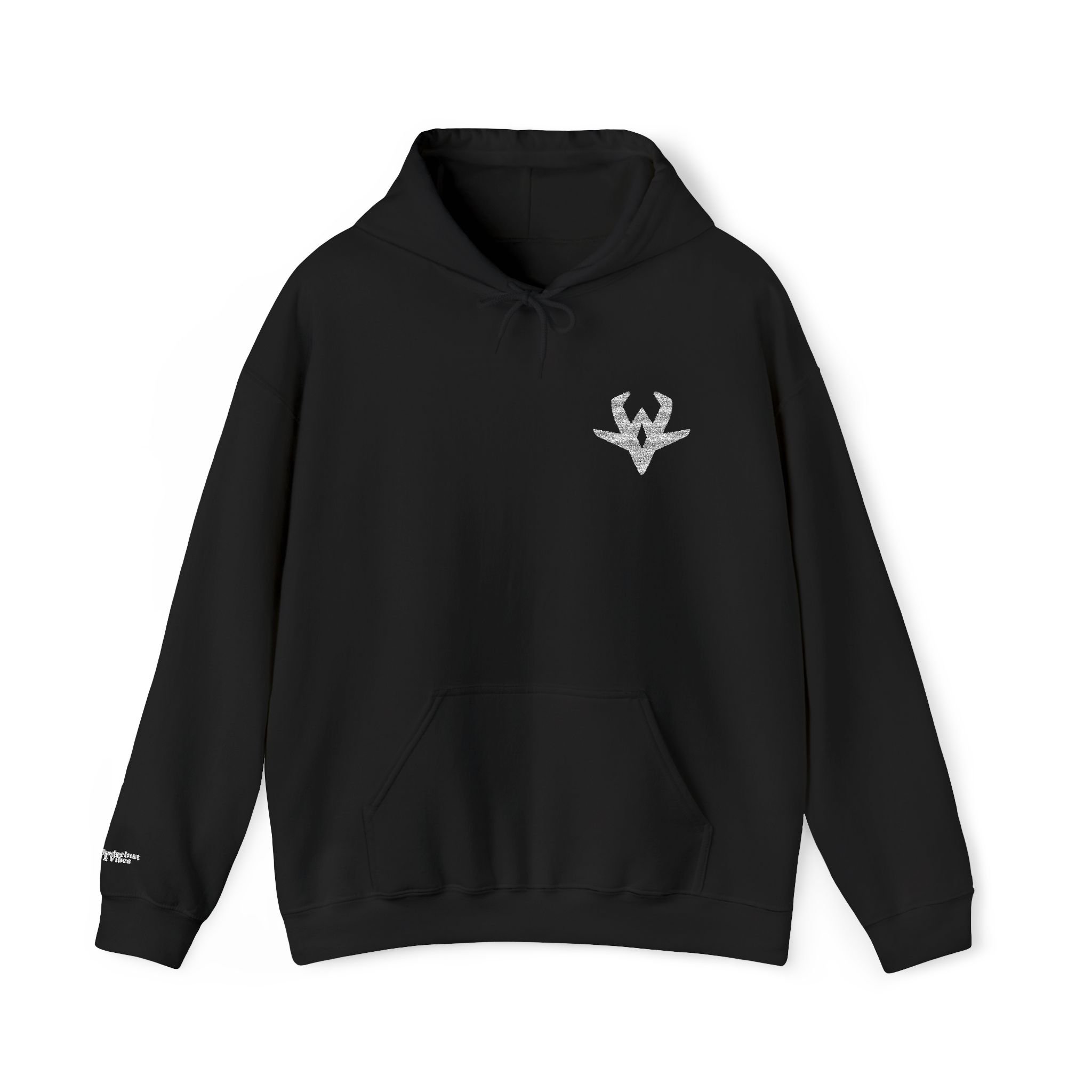 Wanderlust & Vibes Embroidered Logo Hoodie
