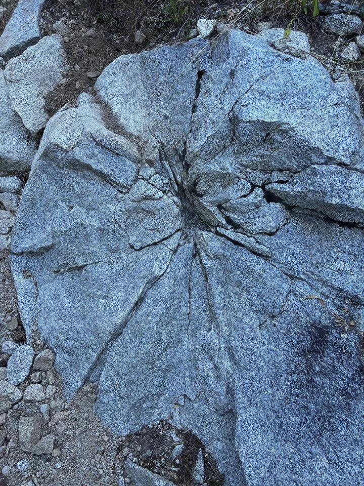 Dynamite Scar from Trail Building